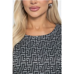 Блуза Греческие мотивы (черно-серая) Б11292