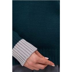 Джемпер вязаный с контрастной отделкой 9242-94066-4800616/6100199
