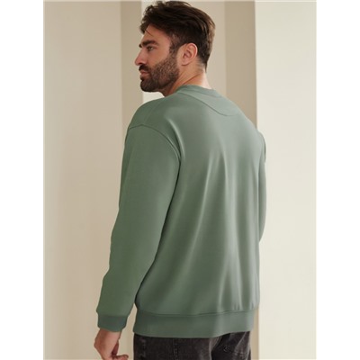 Джемпер из тонкого премиального футера с эластаном