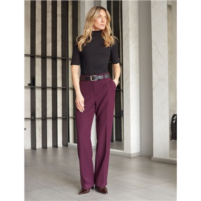 Водолазка из фактурного трикотажа в рубчик