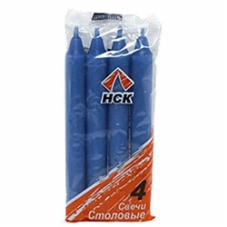 Свеча столовая голубая набор 4 шт. SH bw35382