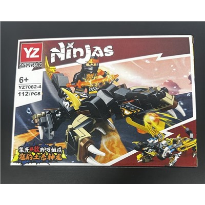 Конструктор NINJAS Ниндзя на Драконе 112дет. 19*14см  / YZ7082-4
