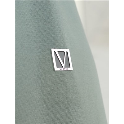 Свитшот с воротом стойкой на молнии из эластичного футера двухнитки