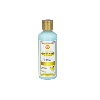 Khadi Herbal Shampoo HEENA-AMLA & HONEY, Khadi India (Травяной шампунь-кондиционер ХНА-АМЛА И МЁД, Кхади Индия), 210 мл.