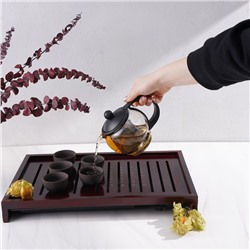 Стол для чайной церемонии с подносом «Иероглифы», 43×17,5×5 см