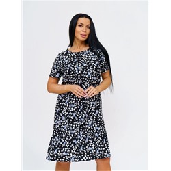 Платье женское Текс-Плюс, цвет черный белый