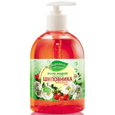 Жидкое мыло 500мл НАРОДНАЯ АПТЕКА Шиповник IRIS