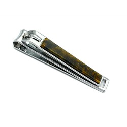 Кусачки для ногтей с накладкой из тигрового глаза