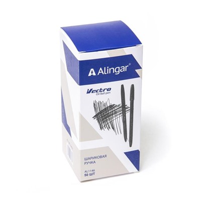 Авторучка шар. черн. масляная Alingar Vectro черн.пласт.корпус  (выпис.по 4шт.)  AL1146