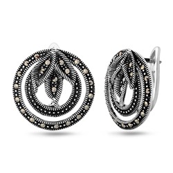 Серьги, марказит, SL-AGA390