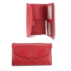 Кошелек женский натуральная кожа Cossroll-2201-9975A-12,  4отд,  7карм,  бордо 248004
