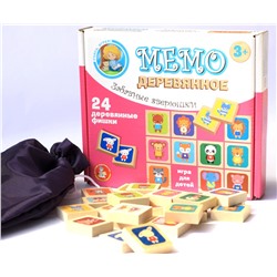 Настольная деревянная игра Мемо «Забавные зверюшки»