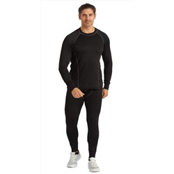 Термобельё в комплекте (фуфайка. кальсоны) EcoDry RealMan чёрное