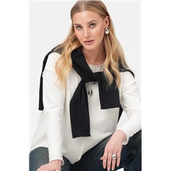 Женский лонгслив оверсайз из футера двухнитки Happyfox