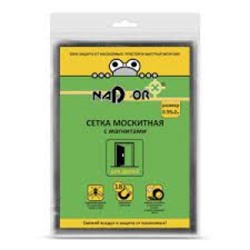 Сетка москитная с крепежом 1м*2,1м с магнитами черная Nadzor MSN020MPB