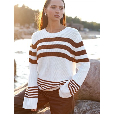 Джемпер крупной вязки из хлопка