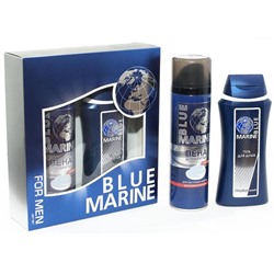 НАБОР муж.  BLUE MARINE (гель д/душа 250мл + пена д/бритья 200мл)