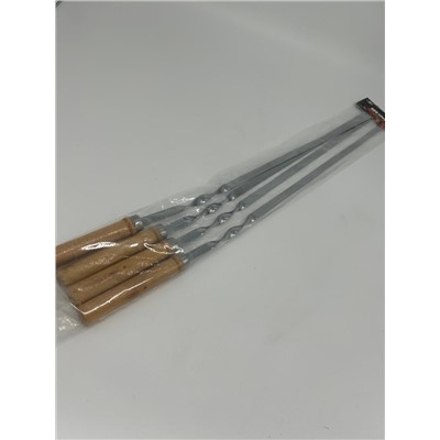 Шампура с деревянной ручкой 6 шт (50 шт)