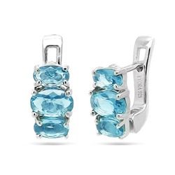 Серьги из серебра топаз, Соловей