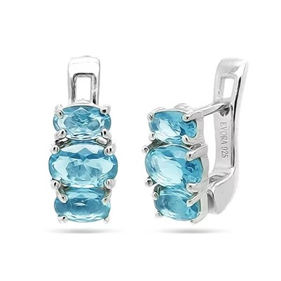 Серьги из серебра топаз, Соловей