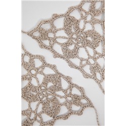 Барефуты Вязанные украшения на ноги (капучино) БФ04