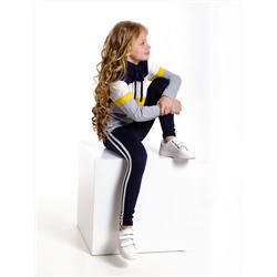 Джемпер UD 7539 син-сер-горчица