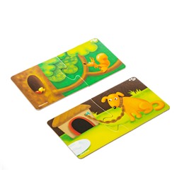 Парные пазлы «Кто где живет?»