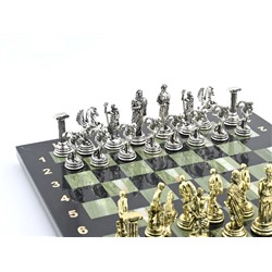 Шахматы подарочные с металлическими фигурами "Дискобол", 250*250мм
