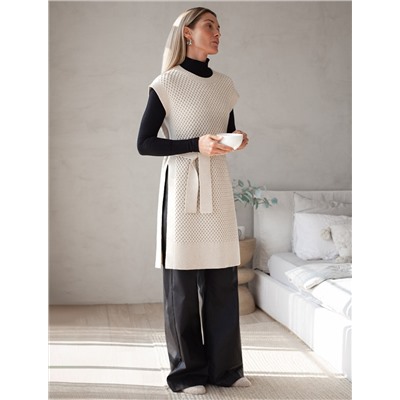 Удлиненный жилет из пряжи с кашемиром