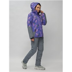 Горнолыжный костюм женский фиолетового цвета 02216F