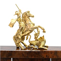 Настольный набор из обсидиана "Георгий Победоносец" 1100*350*380мм