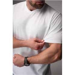 Мужская футболка больших размеров c V-вырезом Happyfox