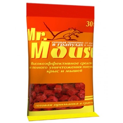 MR.MOUSE Гранулы от грызунов 30г (выпис.по 2шт.)