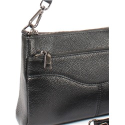 Сумка женская натуральная кожа GU 2023-102,  1отд+карм/перег,  плечевой ремень,  черный 257324