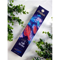 ANTI STRESS Premium Incense Sticks, Bestofindia (АНТИ СТРЕСС премиальные благовония, Бэстофиндия), 70 г. (20 палочек + подставка в подарок)