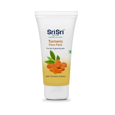 TURMERIC FACE PACK, Sri Sri Tattva (Маска для лица с КУРКУМОЙ, для светлой и сияющей кожи, Шри Шри Таттва), 60 г.