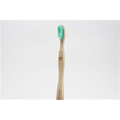 GREEN, Antibacterial, Eco, Bamboo Toothbrush, SOFT, Jungle Story (ЗЕЛЁНАЯ, детская, антибактериальная, эко, бамбуковая зубная щётка), 1 шт.