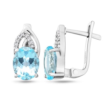Серьги из серебра топаз, Анетта