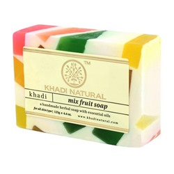 MIX FRUIT Soap, Khadi Natural (Мыло ручной работы ФРУКТОВЫЙ МИКС, Кхади Нэчрл), 125 г.