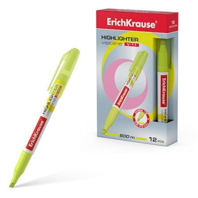 Текстовыделитель Visioline V-11 желтый 56905 ErichKrause