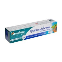 TRIPLE ACTION Herbal Toothpaste, Himalaya (ТРОЙНОЕ ДЕЙСТВИЕ зубная паста на основе трав, Хималая), 125 г.