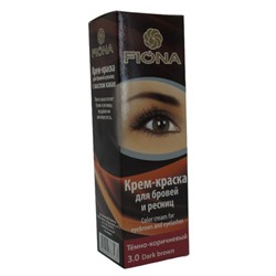 FIONA 7525 Краска д/бровей и ресниц с кистью д/окраски Темно-Коричневый 50г. 3.0 (т.)