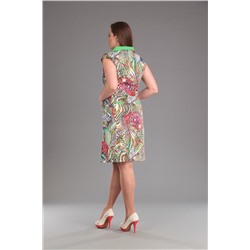 Lady Style Classic 874 цветной+зелень, Платье