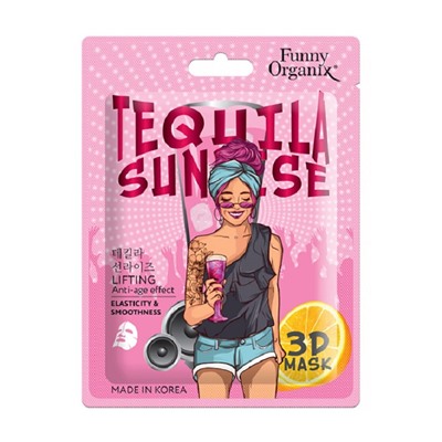 Тканевая 3D-маска для лица с лифтинг-эффектом TEQUILA SUNRISE  23г