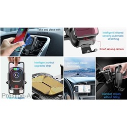 Автомобильный держатель Baseus Smart Vehicle Bracket Wireless Charger (WXZN-01) для смартфона (Black)