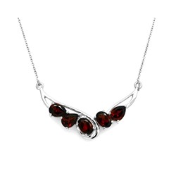 Колье из серебра гранат, Леди