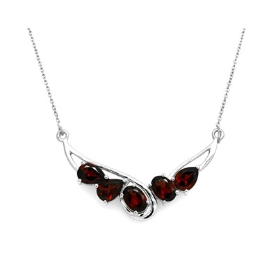 Колье из серебра гранат, Леди
