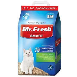 Наполнитель Mr Fresh для длинношерстных кошек, 9л F605 АГ