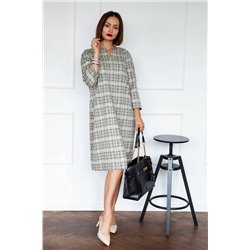 ARTiMODA 322-19 бежевая_клетка_с _желтым, Платье