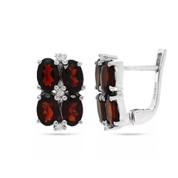 Серьги из серебра гранат, Келли